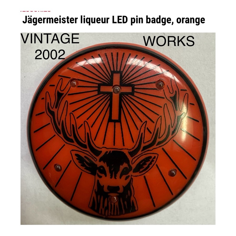 ⭐️2/$19 ‘SHOTS’ bar🥃 flashing LED pin JAGERMEISTER German